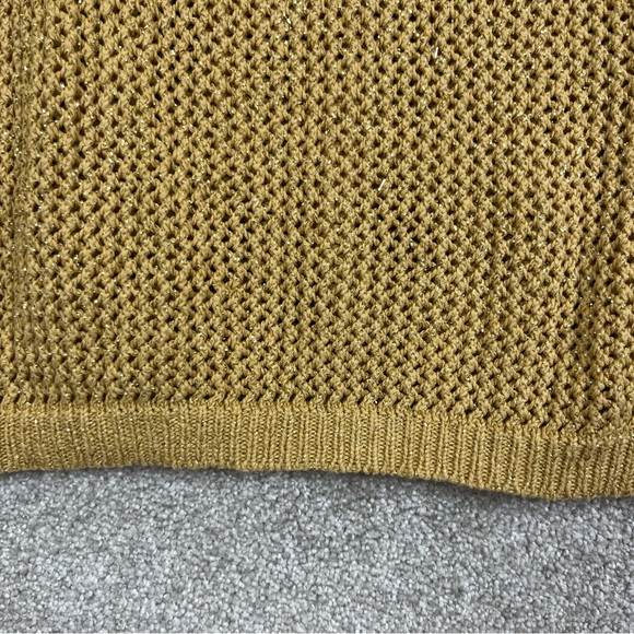 Outlander Studio Vintage Sweater Womens Small Gold Tunic 3/4 Sleeve Knit- 9286* - Picture 5 of 11